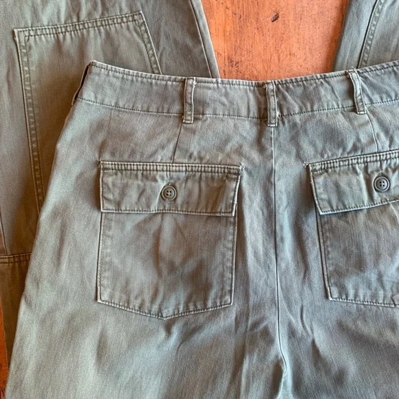 Universal Thread Wide Leg Pants in Olive Green Cargo Pants - Picture 8 of 13